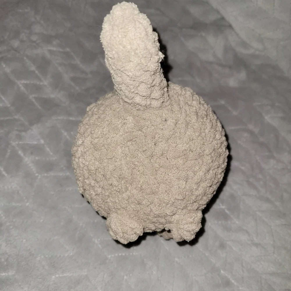 Handmade Crochet Chunky‎ Amigurumi Cat Plush Toy Beige Kids Gift Stuffed Animal